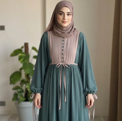 Abaya borka (Dubai Gown) (No Hijab Only Borka ) Dubai Charry Georget Stylish Party Borka For Women